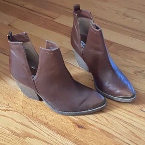 Brown booties with sophisticated style